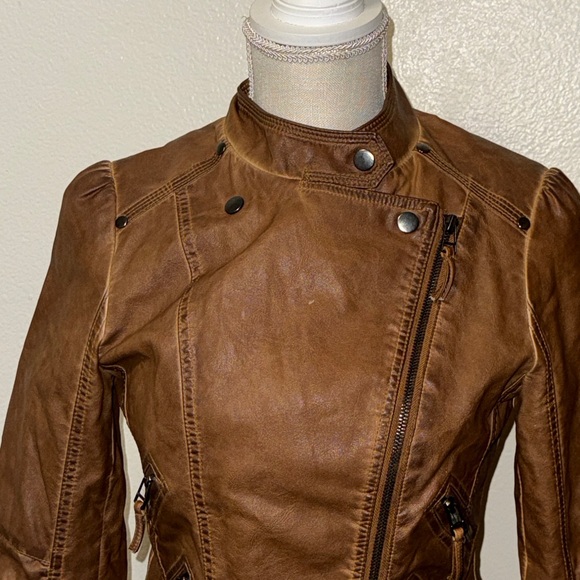 Blu Pepper Faux Leather Jacket size Small - Picture 2 of 10